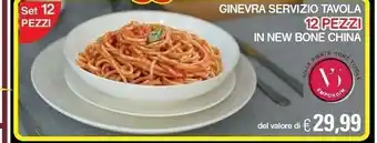Satur Ginevra servizio tavola offerta