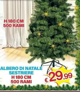 Satur Albero di natalè sestriere h 180 cm 500 rami offerta