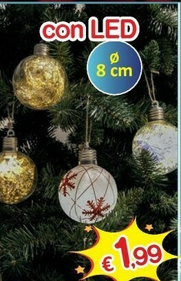 Satur Palla di natale con led offerta