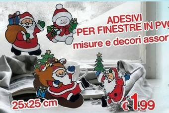 Adesivi per finestre in pvc misure e decori assortiti