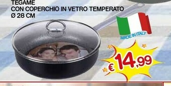 Satur Tegame con coperchio in vetro temperato offerta