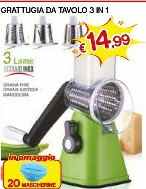 Satur Grattugia da tavolo 3 in 1 offerta