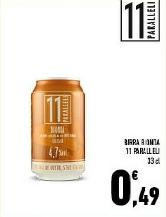 Conad City 11 paralleli birra bionda offerta
