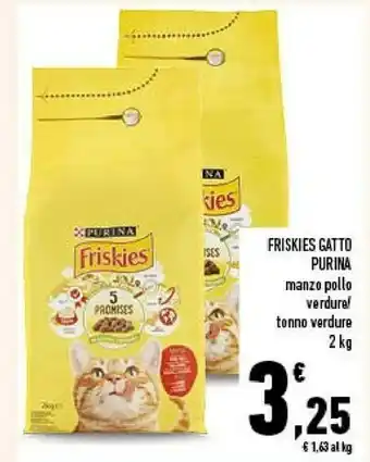 Conad City Friskies gatto manzo pollo verdure offerta