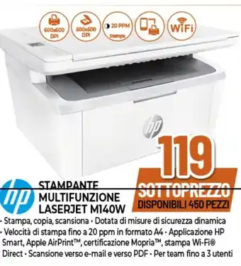 Expert STAMPANTE MULTIFUNZIONE LASERJET M140W offerta