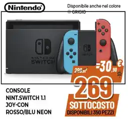 Expert CONSOLE NINT.SWITCH 1.1 JOY-CON ROSSO/BLU NEON offerta