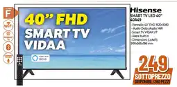Expert Hisense SMART TV LED 40" 40A49 offerta
