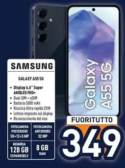 Unieuro SAMSUNG GALAXY A55 5G offerta
