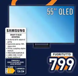 Unieuro SAMSUNG SMART TV QLED QE55Q70DA offerta