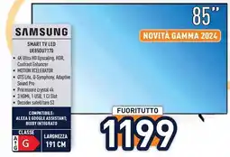 Unieuro SAMSUNG SMART TV LED UE85DU7170 offerta