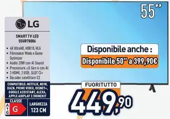 Unieuro LG SMART TV LED 55UR78006 offerta