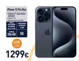 Unieuro iPhone 15 Pro Max offerta