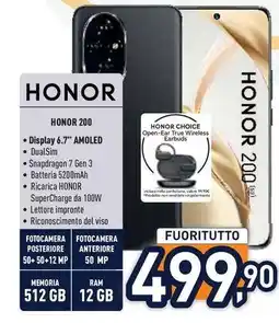 Unieuro HONOR 200 offerta