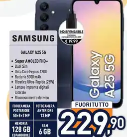 Unieuro SAMSUNG GALAXY A25 5G offerta