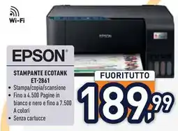 Unieuro EPSON STAMPANTE ECOTANK ET-2861 offerta