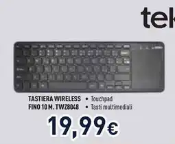 Unieuro TASTIERA WIRELESS FINO 10 M. TWZ8048 offerta
