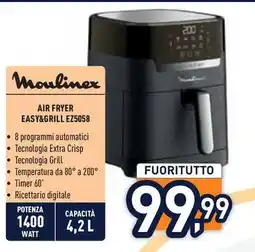 Unieuro Moulinex AIR FRYER EASY&GRILL EZ5058 offerta
