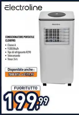 Unieuro Electroline CONDIZIONATORE PORTATILE CLEH09R5 offerta