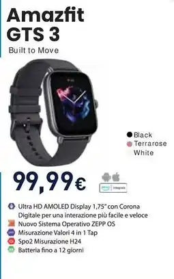 Unieuro Amazfit GTS 3 offerta