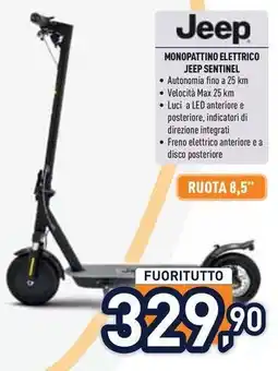 Unieuro MONOPATTINO ELETTRICO JEEP SENTINEL offerta