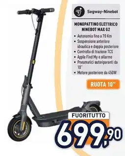 MONOPATTINO ELETTRICO NINEBOT MAX G2