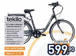 Unieuro CITY E-BIKE A PEDALATA ASSISTITA TEKLIO TC1 offerta