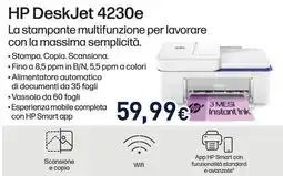 Unieuro HP DeskJet 4230e offerta