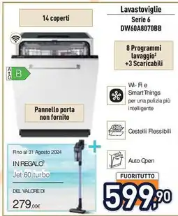Unieuro Lavastoviglie Serie 6 DW60A8070BB offerta