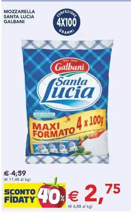 Esselunga MOZZARELLA SANTA LUCIA GALBANI offerta