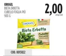 Carico Cash & Carry OROGEL BIETA ERBETTA CUBELLO FOGLIA PIÙ offerta
