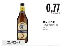 Carico Cash & Carry ANGELO PORETTI BIRRA 3 LUPPOLI 66 CL offerta