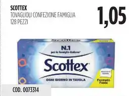 Carico Cash & Carry SCOTTEX TOVAGLIOLI CONFEZIONE FAMIGLIA 128 PEZZI offerta