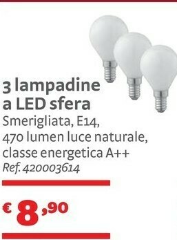 Bricocenter Lampadine offerta