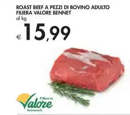 Bennet ROAST BEEF A PEZZI DI BOVINO ADULTO FILIERA VALORE BENNET offerta