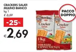 Bennet CRACKERS SALATI MULINO BIANCO kg 1 offerta