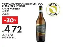 Bennet VERDICCHIO DEI CASTELLI DI JESI DOC CLASSICO SUPERIORE CASAL FARNETO offerta