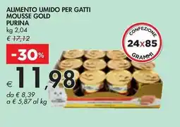 Bennet ALIMENTO UMIDO PER GATTI MOUSSE GOLD PURINA offerta