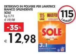 Bennet DETERSIVO IN POLVERE PER LAVATRICE BIANCO SPLENDENTE SOLE offerta