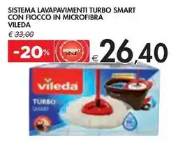Bennet SISTEMA LAVAPAVIMENTI TURBO SMART CON FIOCCO IN MICROFIBRA VILEDA offerta