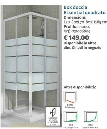 Bricocenter Box doccia offerta