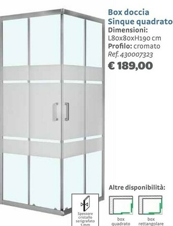 Bricocenter Box doccia offerta