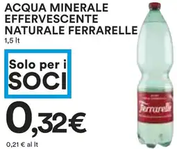 Coop Superstore ACQUA MINERALE EFFERVESCENTE NATURALE FERRARELLE 1,5 lt offerta