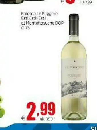 Elite Falesco le poggere est! est! est! di montefiascone 750 ml offerta