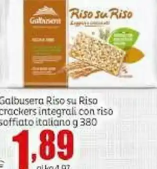 Elite Galbusera riso su riso crackers integrale offerta