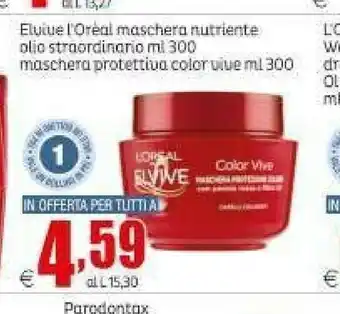 Elite Elvive maschera nutriente olio straordinario offerta