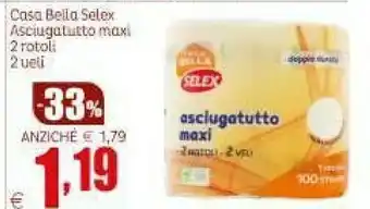 Elite Casa bella asciugatutto maxi 2 rotoli offerta