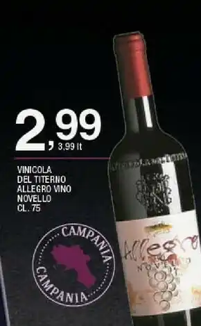 Vinicola del titerno allegro vino novello