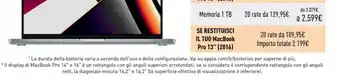 Unieuro Macbook pro 16'' 1tb offerta