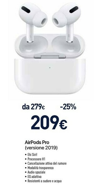 Unieuro Airpods pro offerta