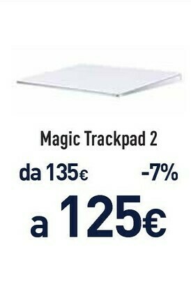 Unieuro Magic trackpad 2 touchpad senza fili argento, bianco offerta